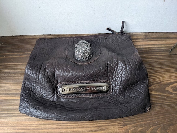 Thomas Wylde Leather Scull Clutch Gothic Clutch Leather Purse Brown Leather Purse Gothic Bag Rhinestones Bag Scull Clutch Scull Purse Etsy Israel
