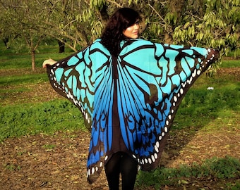 Toddler Kids Butterfly Print Wings Shawl Scarves Poncho Costume Colorful Coverup Toddler Kids Butterfly Print Wings Shawl Scarves Poncho Costume Colorful Coverup