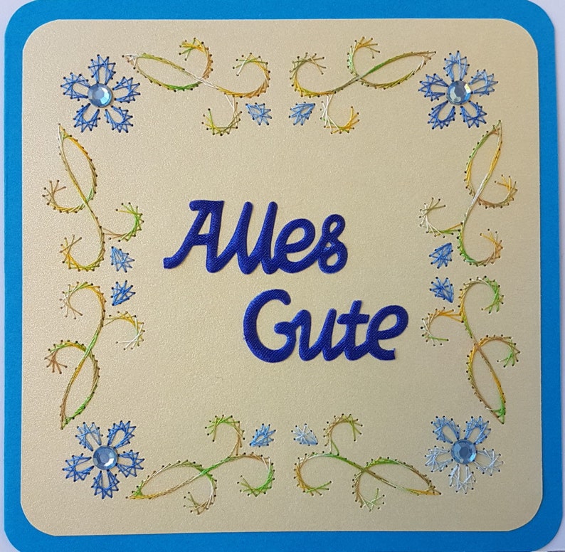 Greeting card paper embroidery 101