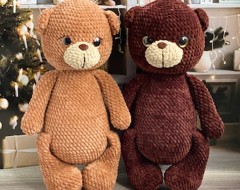 Virkad nallebjörnsmönster: Amigurumi plyschleksak (PDF-mönster)