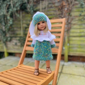 Gotz doll clothes 50cm/19inch, Dress for Hanna Gotz, Doll outfit, Hat with rabbit ears for Gotz, Personalized dress for Gotz Hanna doll