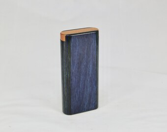 4/" Dugout One Hitter Emerald Diamond Wood Twist Top With Solid Brass Bat