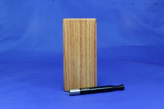 4/" Fossilized Bamboo Wood Dugout One Hitter Slide Top With Black Aluminum Bat