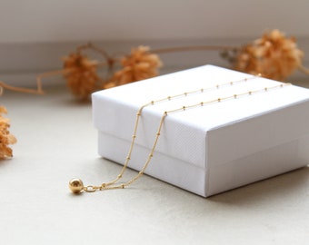 BABY BALL | 14k gold filled satellite chain | pea chain | ball | 7 mm | ball | lucky chain | gold | customizable | delicate | ball