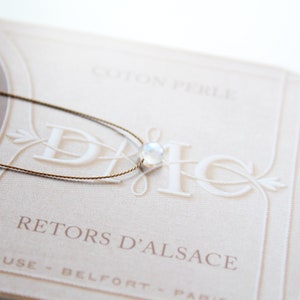 MY LITTLE MOONSTONE | Silk necklace | beige | smooth moonstone briolette | 14k gold-filled elements | white | rainbow | customizable