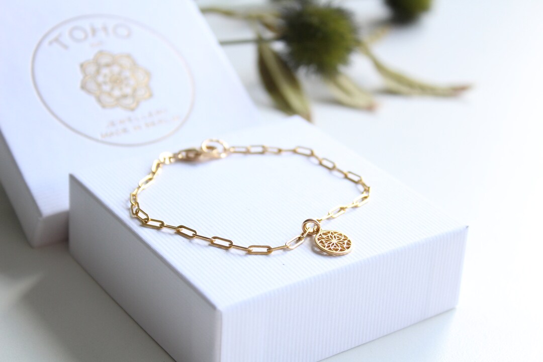 GRAND BRACELET MANDALA Soleil ou Grâce Bracelet en or 14