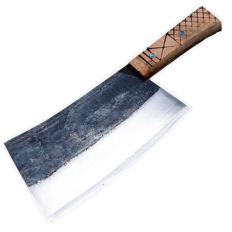 Manganese Steel Handmade Asian Style Chef Kitchen Knife Etsy