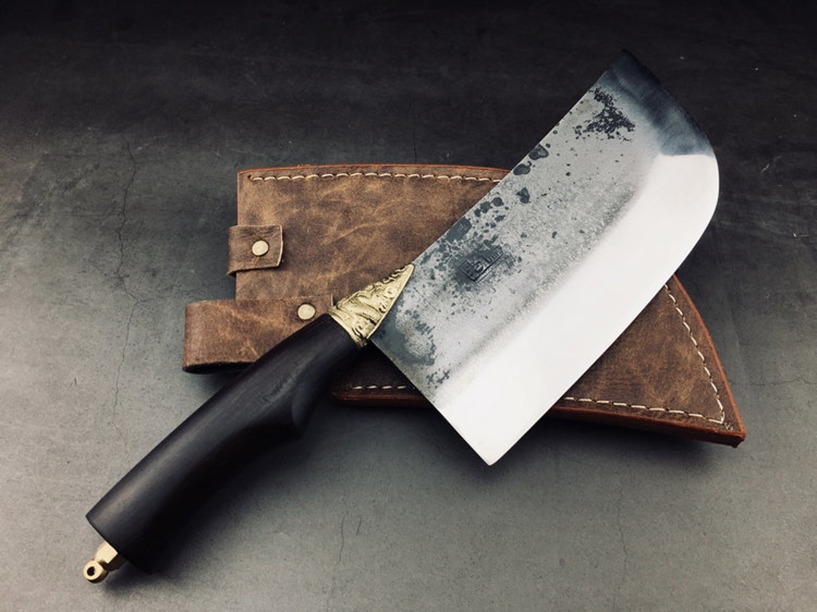 Manganese Steel Asian Meat Cleaver Chef Butcher Chopper Etsy