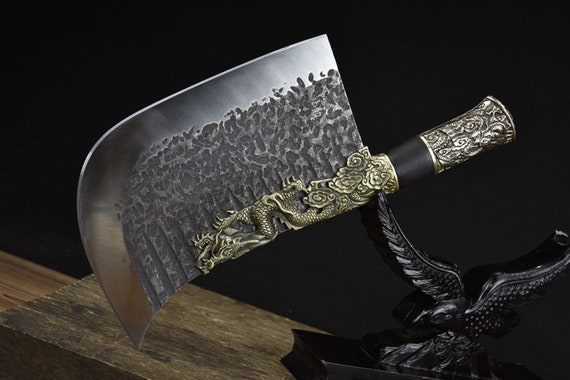 Wood Chopper Knife 7.5 Inch Hunting Chop Handmade Forged Longquan