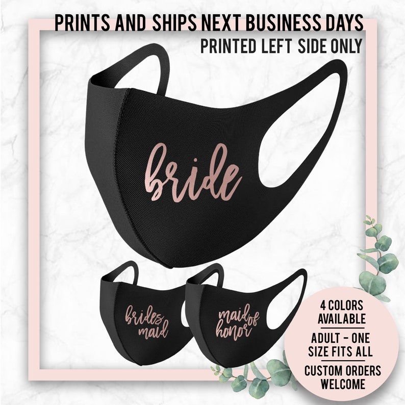 Funny Bachelorette Face Masks Soft Pink Unisex Reusable Bride Etsy