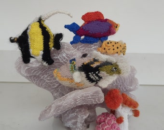 Pacific reef fish and bonus corals (knitting pattern)