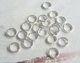 20 anneaux ouverts plaqués argent argent clair 6 mm qualité de créateur stable anneaux ouverts pour mendier bijoux pour fermoirs bijoux