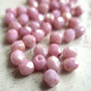 20 Perles Facettes De Bohême 8 Mm Rose Antique - Marque Preciosa - Fabriqué En France - Pour Création Bijoux
