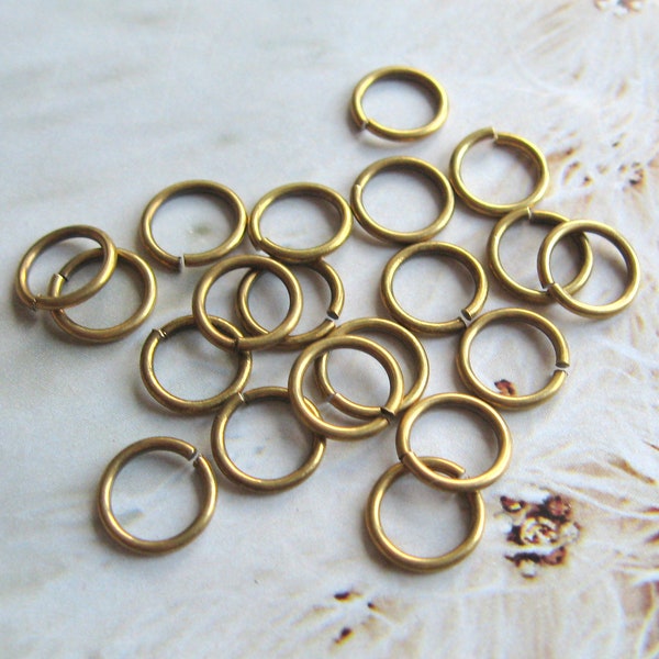 20 Binderinge Biegeringe bronzefarben 8 mm stabil Designerqualität offene Ringe für Bettelschmuck für Schmuckverschlüsse