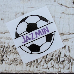 Vinyl Soccer Ball Decal - Personalized Soccer Ball Sticker - Car Decal - Soccer Water Bottle Decal - Soccer Ball Name Decal - Name Sticker