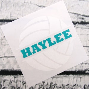 Vinyl Volleyball Decal - Personalized Volleyball Sticker - Car Decal - Volleyball Water Bottle Decal - Volleyball Name Decal - Name Sticker