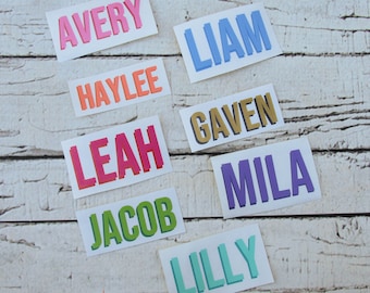 Double-Layer Name Decal - Shadow Block Name - Vinyl Decal - Drop Shadow - Two Color Name - Layered Name Decal for Laptop - Tumbler - Luggage