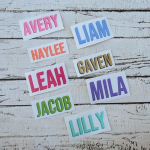 Double-Layer Name Decal - Shadow Block Name - Vinyl Decal - Drop Shadow - Two Color Name - Layered Name Decal for Laptop - Tumbler - Luggage