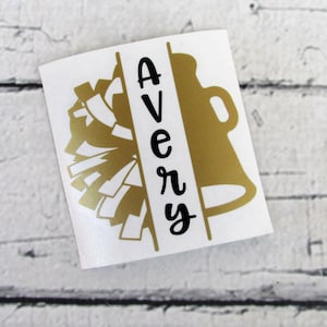 Cheer Decal - Vinyl Sticker - Personalized Cheerleader Decal - Tumbler Decal - Cheer Decal for Car Window - School Spirit - Cheer Team Gifts