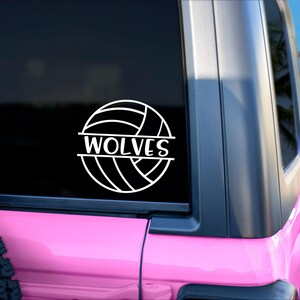 Vinyl Name Decal - Volleyball Decal - Volleyball Sticker - Folder Decal - Water Bottle Decal - School Supply Labels - Volleyball Car Decal