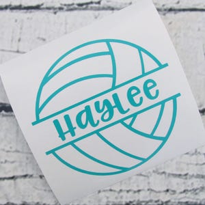 Vinyl Name Decal - Volleyball Decal - Volleyball Sticker - Folder Decal - Water Bottle Decal - School Supply Labels - Volleyball Car Decal