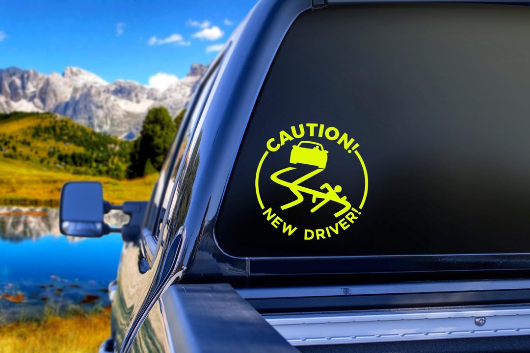 New Driver Sticker - Student Driver Car Sign - Waterproof Sticker Decal ...