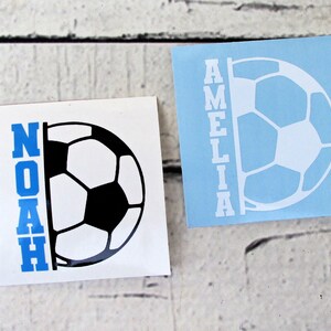Custom Soccer Ball Decal - Custom Soccer Decal - Soccer Player Decal - Personalized Soccer Ball - Soccer Sticker - Sports Decal - Car Decal