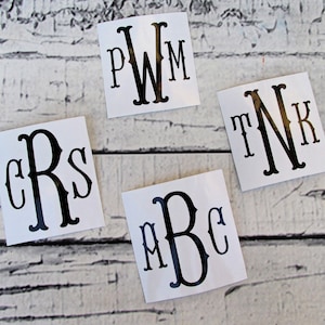 Custom Monogram Decal - Fishtail Monogram Sticker - Western Monogram Decal - Monogram Tumbler Decal - Monogram Decal - Initials Sticker
