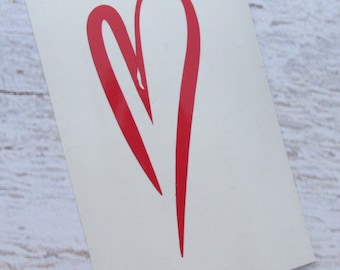 Hand Drawn Heart Decal - Heart Vinyl Decal - Heart Car Decal - Heart Sticker - Laptop Decal - Heart Decal - Simple Heart - Love Decal