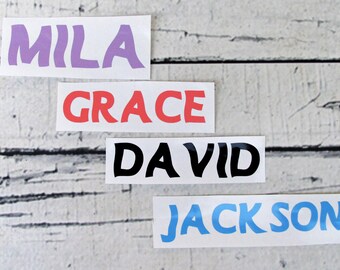 Custom Name Decal - Personalized Name Decal - Custom Name Sticker - Decal for Cars - Custom Distorted Name Decal - Vinyl Name Decal - Labels
