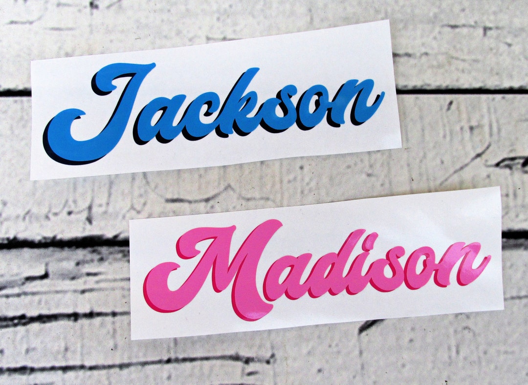 Shadow Name Design Custom Shadow Name Decals - Layered Name Decals - Double Layer Name ...