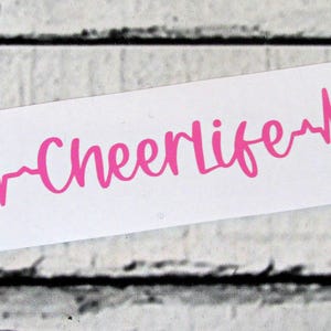 Vinyl Cheer Decal - Cheer Life Decal - Cheerleading Vinyl Sticker - Cheer Decal for Car - Folder Decal - Tumbler Decal - Cheer Team Gift