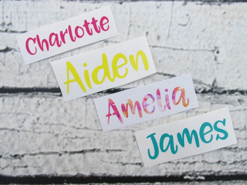 Vinyl Name Decal for Water Bottle - Kids Name Decals - School Supply ...