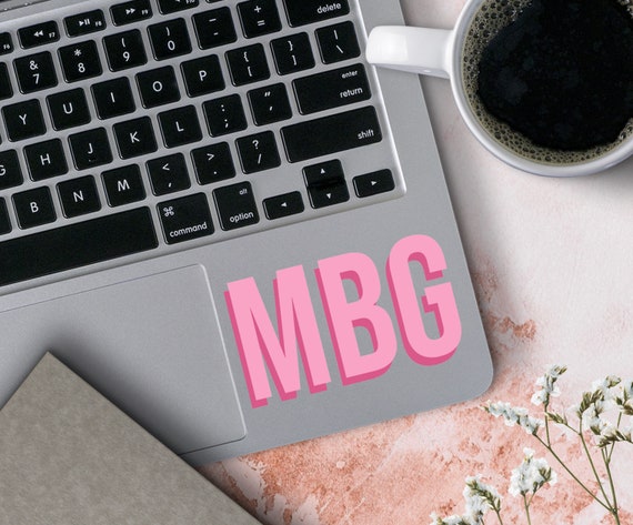 Double-Layer Monogram Decal, Shadow Block Monogram, Vinyl Decal, Drop Shadow, Two Color Monogram, Layered Name Decal for Laptop, Tumbler