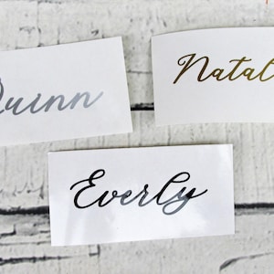 Bride Name Decal - Bridal Shower Name Decal - Wedding Name Decals - Wedding Party Name Decal - Cursive Handwritten Decal - Custom Name Decal