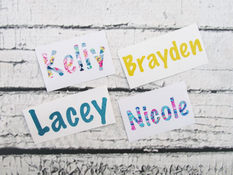Vinyl Name Decal Kids Name Labels Name Stickers for School Etsy