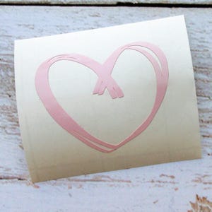 Heart Sticker - Heart Vinyl Decal - Doodle Heart Decal - Hand Drawn Heart Decal - Laptop Decal - Heart Decal - Simple Heart - Love Decal