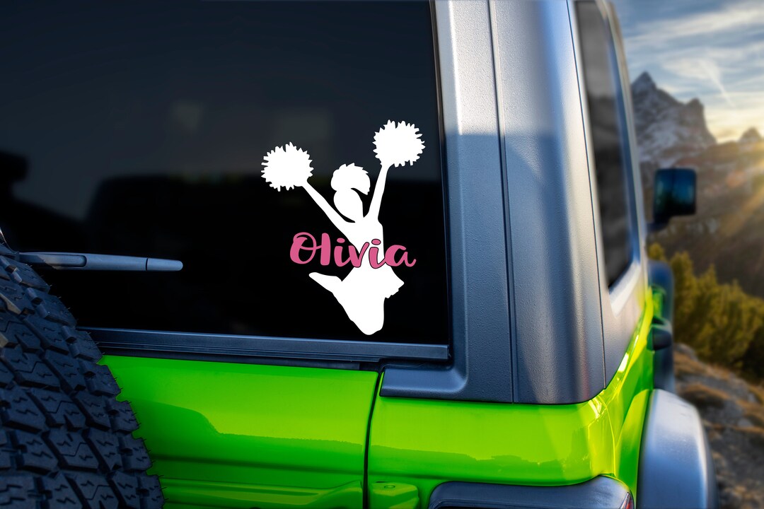 Cheer Decal - Vinyl Sticker - Personalized Cheerleader Decal - Tumbler ...
