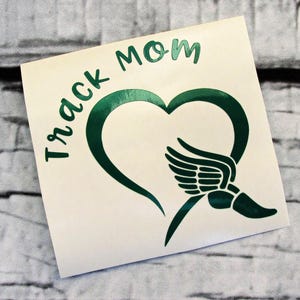 Track Mom Decal - Track and Field Heart Decal - Track Mom - Track and Field - Custom Mom Decal - Track and Field Heart Sticker - Track Team
