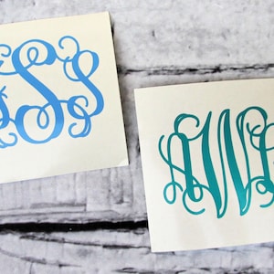 Vinyl Monogram Decal - Pattern Monogram Sticker - Monogram Car Decal - Monogram Tumbler Decal - Monogram Locker Decal - Initials Sticker