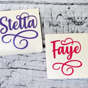 Vinyl Name Decal - Elegant Script - Fancy Name Decal - Name Sticker - Laptop Decal - Wine Glass Decal - Personalized Gifts - Window Decal