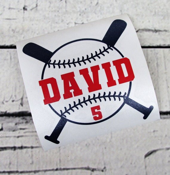 Personalized Baseball Water Bottle Decal