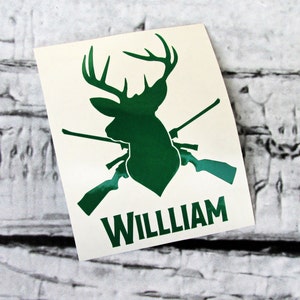 Custom Deer Sticker - Personalized Deer Name Decal - Hunter Gift Him - Tumbler Deer Name Decal - Deer Truck Decal - Hunting Decal For Truck