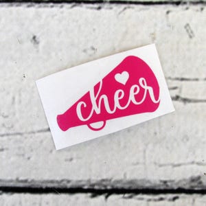 Vinyl Cheer Decal - Cheer Monogram Decal - Cheerleading Vinyl Sticker - Cheer Decal for Car - Folder Decal - Tumbler Decal - Cheer Team Gift