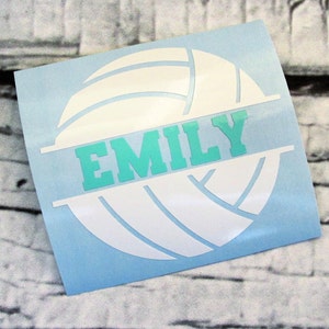 Personalized Volleyball Sticker - Custom Volleyball Decal - Car Decal - Volleyball Water Bottle Decal - Volleyball Name Decal - Name Sticker