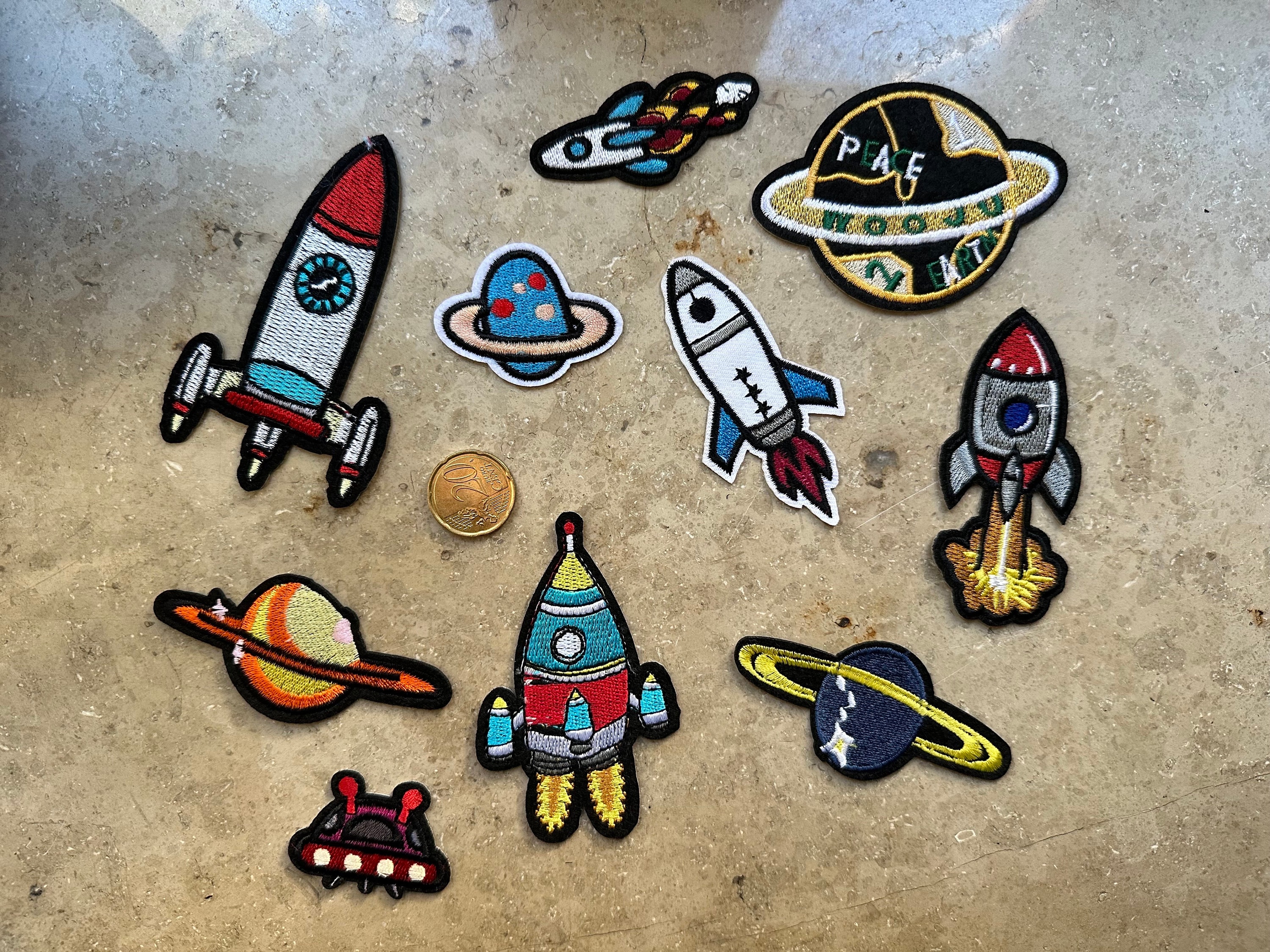 Iron-on Patch Space Planets Stars Rockets Ufos - Etsy