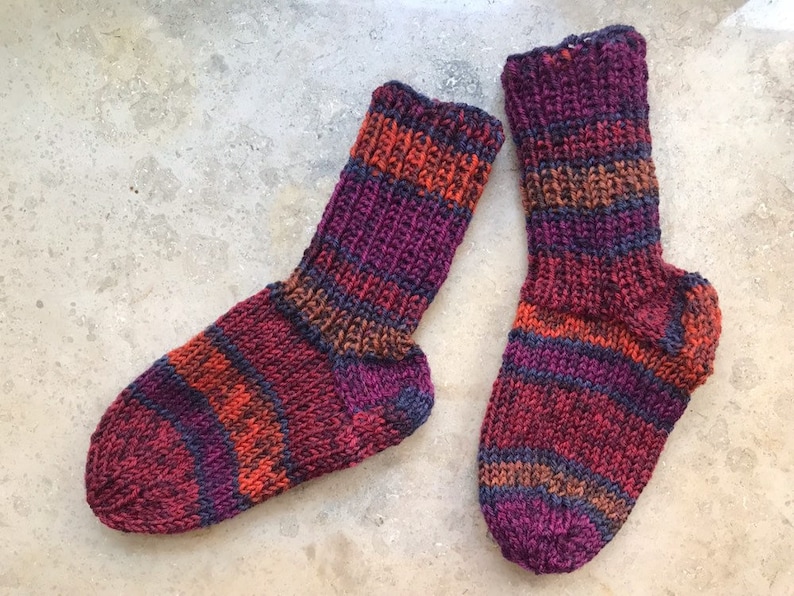 1 Pair kids socks hand knitted EU size 20 11,5cm fits age 9-12 months socks for children toddler hand knit