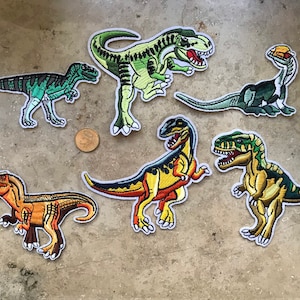 Dinosaurier Patch zum Aufbügeln verschiedene Dinos, T-Rex