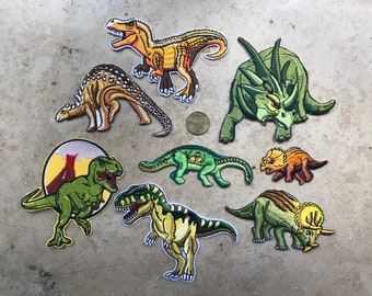 Iron on patch dinosaur tyrannosaurus rex t-rex