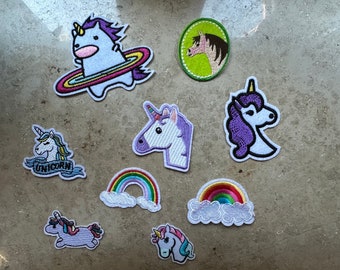 Iron on patch unicorn or rainbow